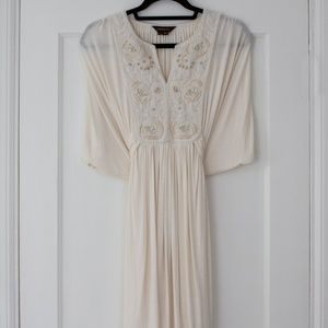 BHLDN Ranna Gill Bridal Beaded Cover Up Tie Dress